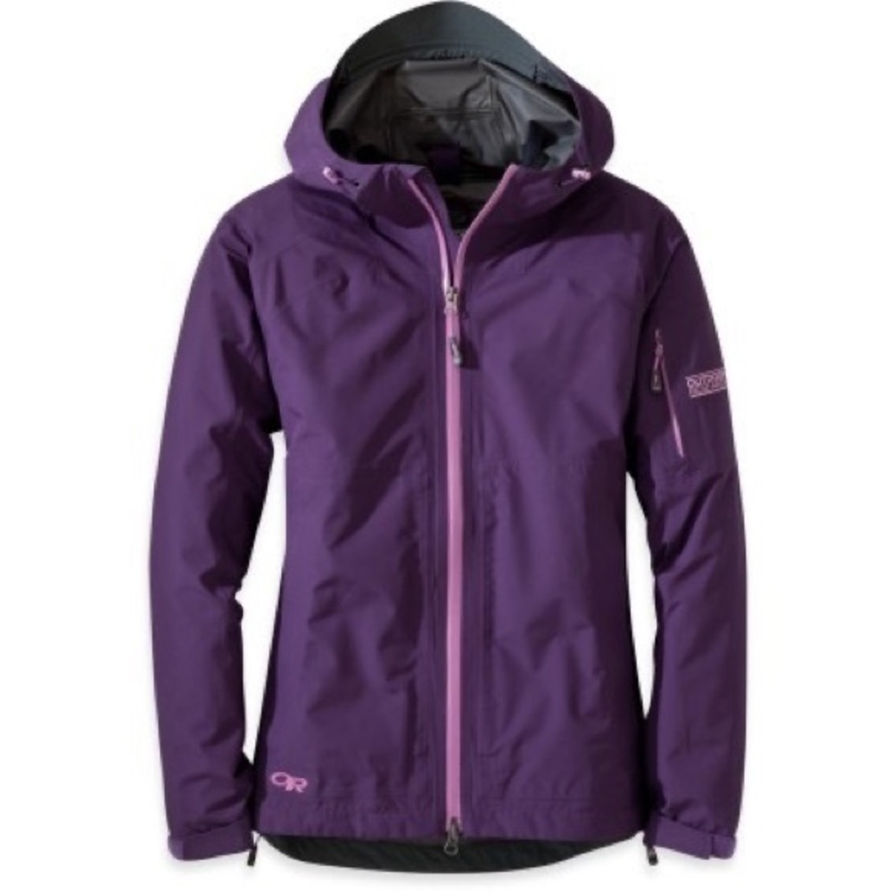 Outdoor research purple Aspire Rain jacket XS